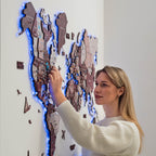 map with ledlights