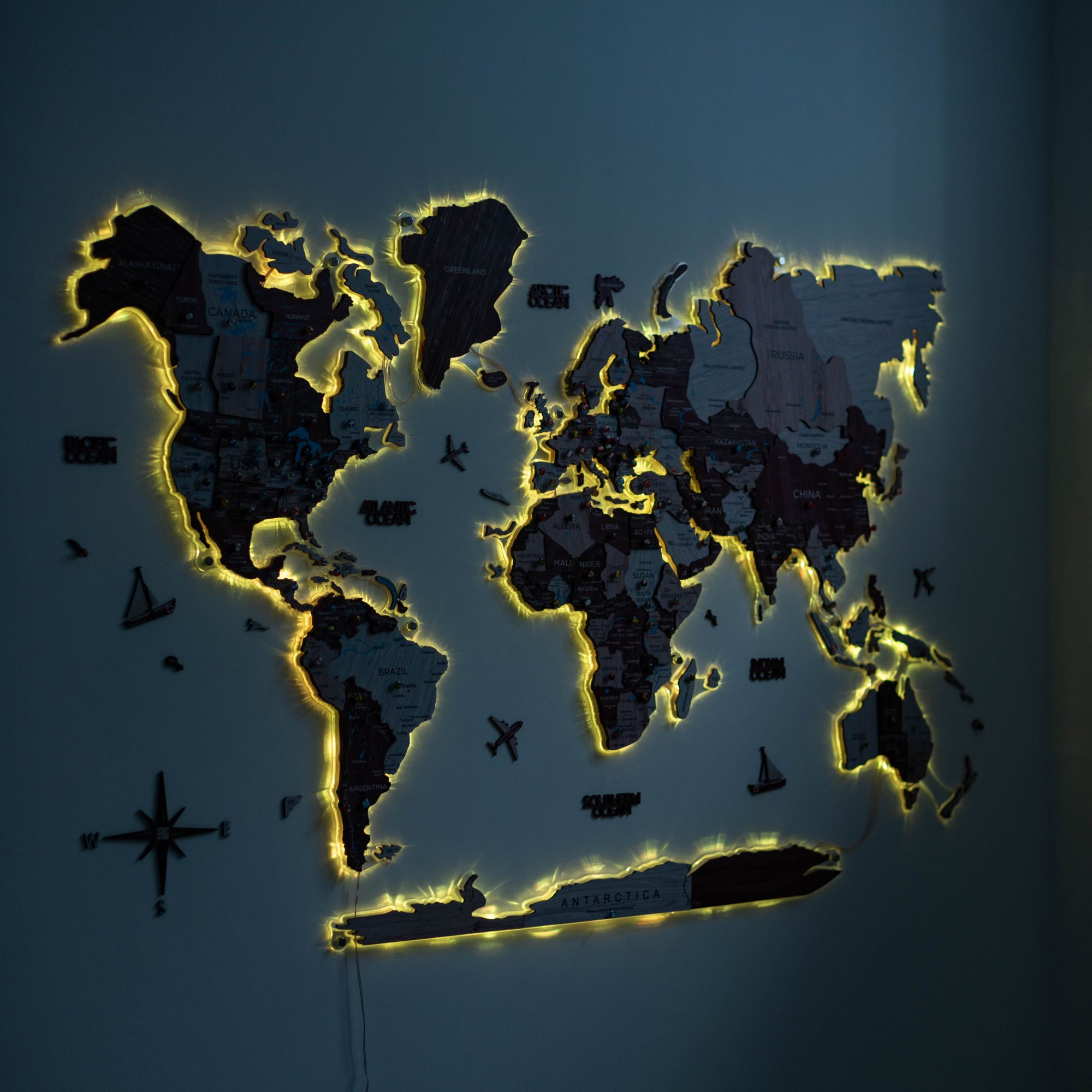 light map for a wall