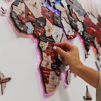 3D LUMINOUS LED Wooden World Map 2.0 Urban