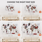 3D LUMINOUS LED Wooden World Map 2.0 Urban