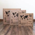 3D LED Wooden World Map 2.0 (with acrylic background)