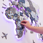 light up world map
