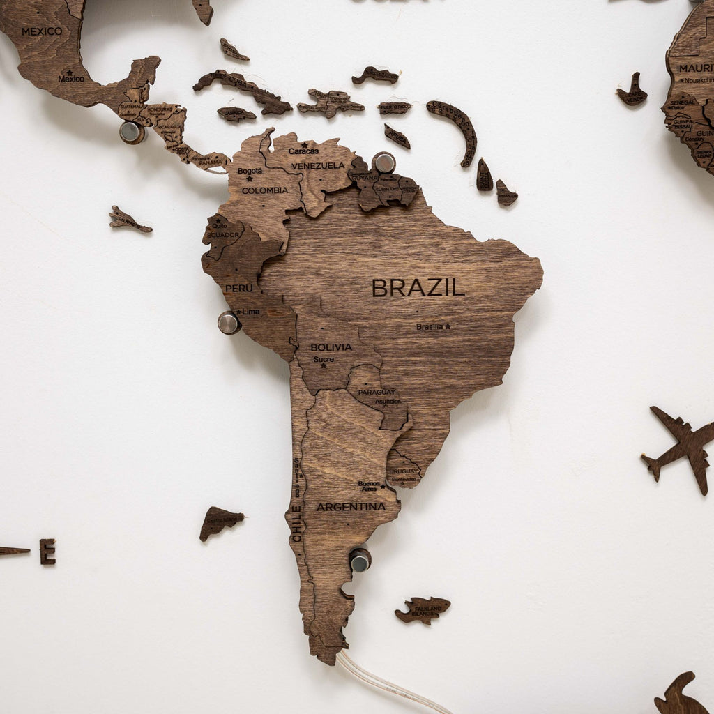 light up world map