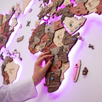 light up world map