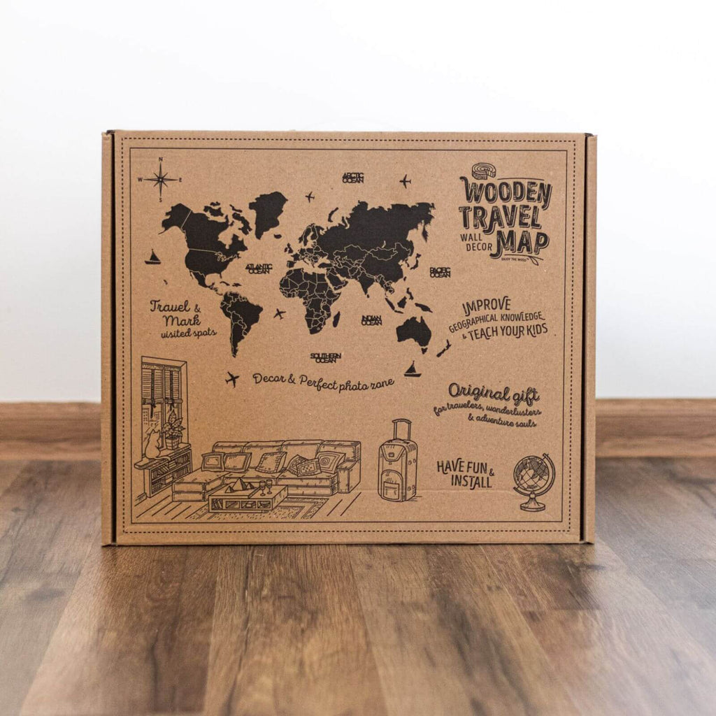 led 3d world map