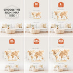 light up wooden world map
