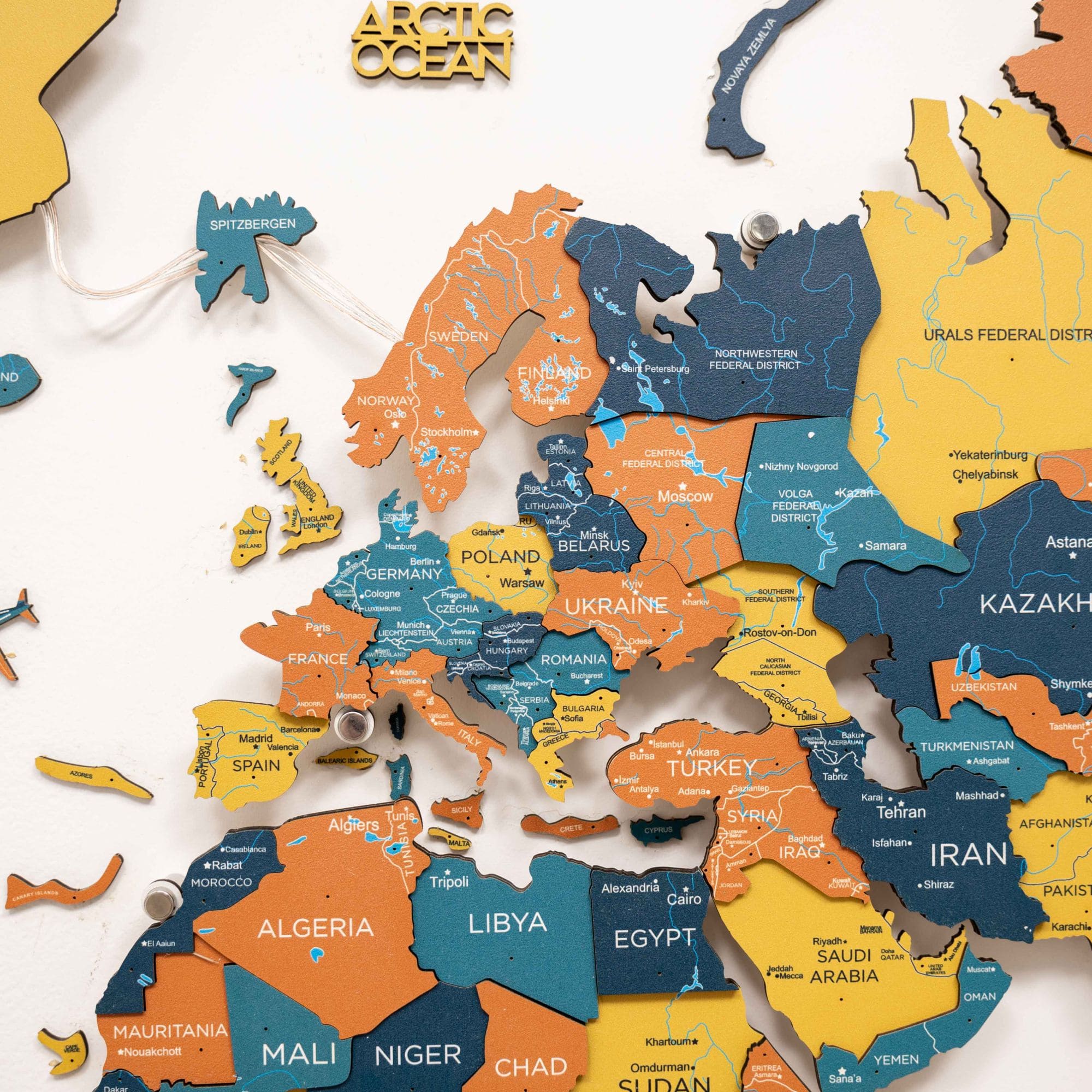 light up world map
