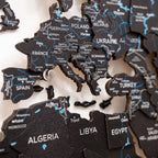 3D LED / LUMINOUS Wooden World Map 3.0 Midnight