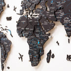 3D LED / LUMINOUS Wooden World Map 3.0 Midnight