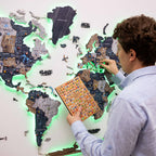 light up world map