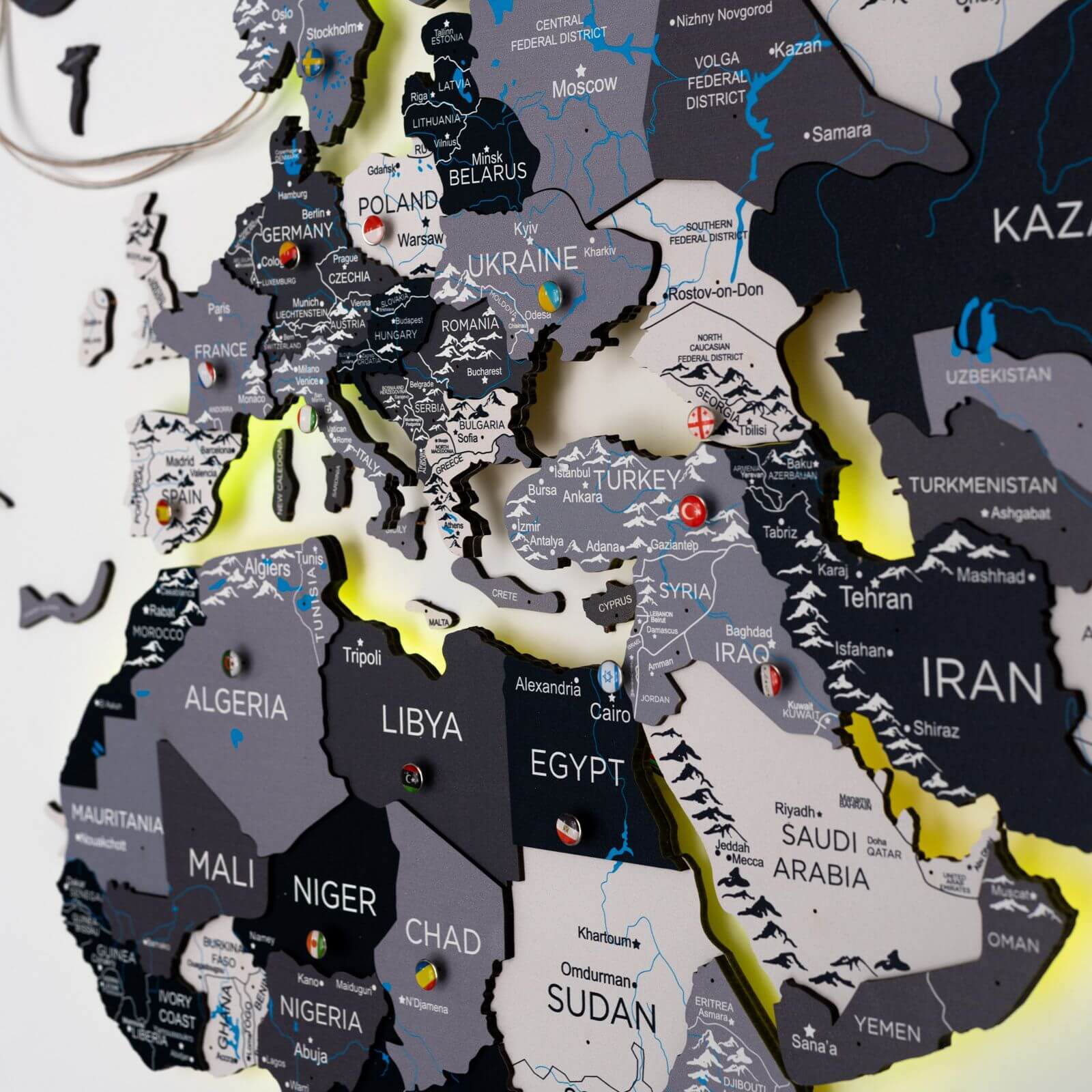 3d-map in set with flags