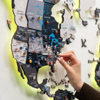 led 3d world map