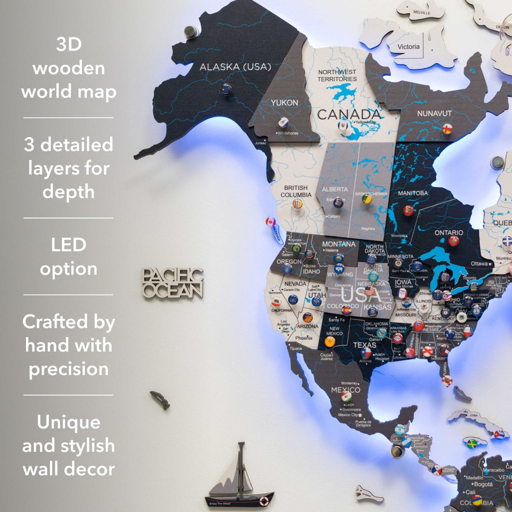 light up map of the world