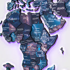 3D LED / LUMINOUS Wooden World Map 3.0 Space