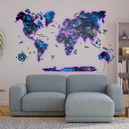 3D LED / LUMINOUS Wooden World Map 3.0 Space