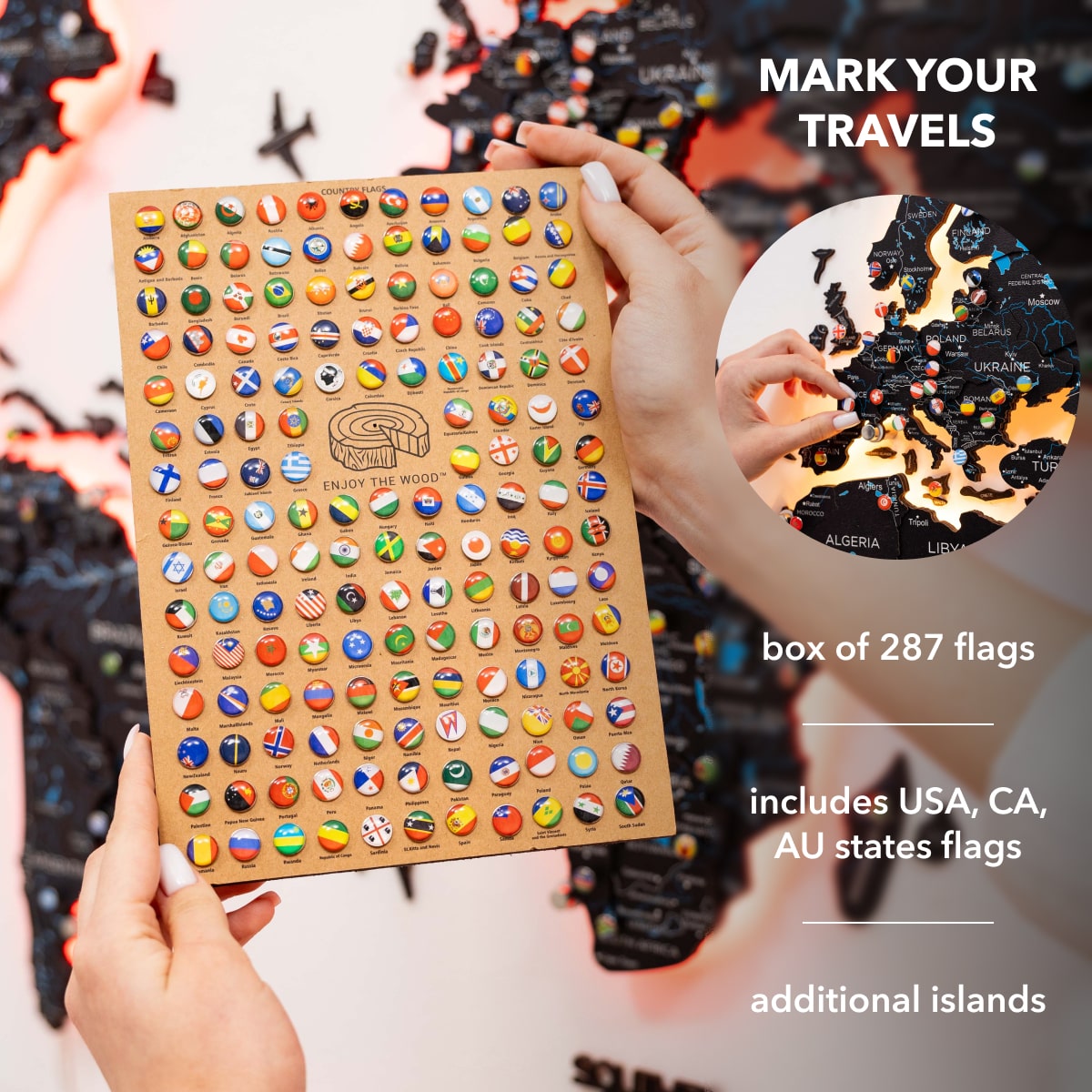 light up world map