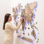 led 3d world map