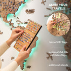 led 3d world map