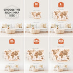 light up wooden world map