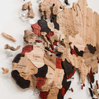 wooden light up world map