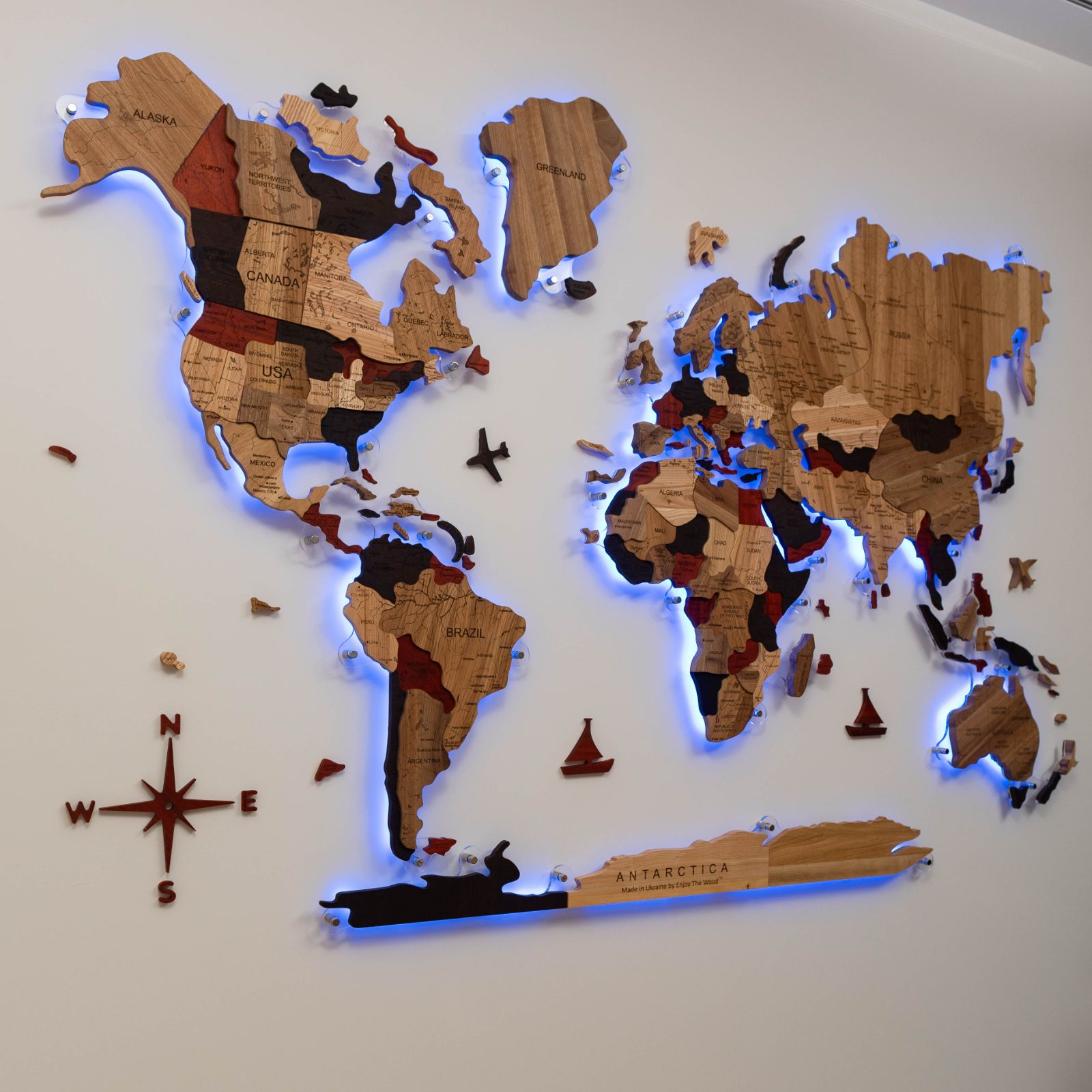solid world map