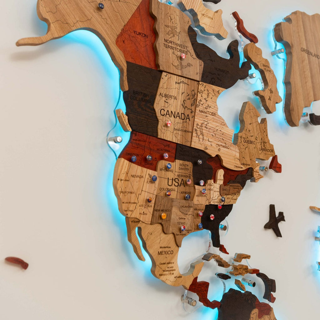 wooden map