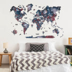 colored world map