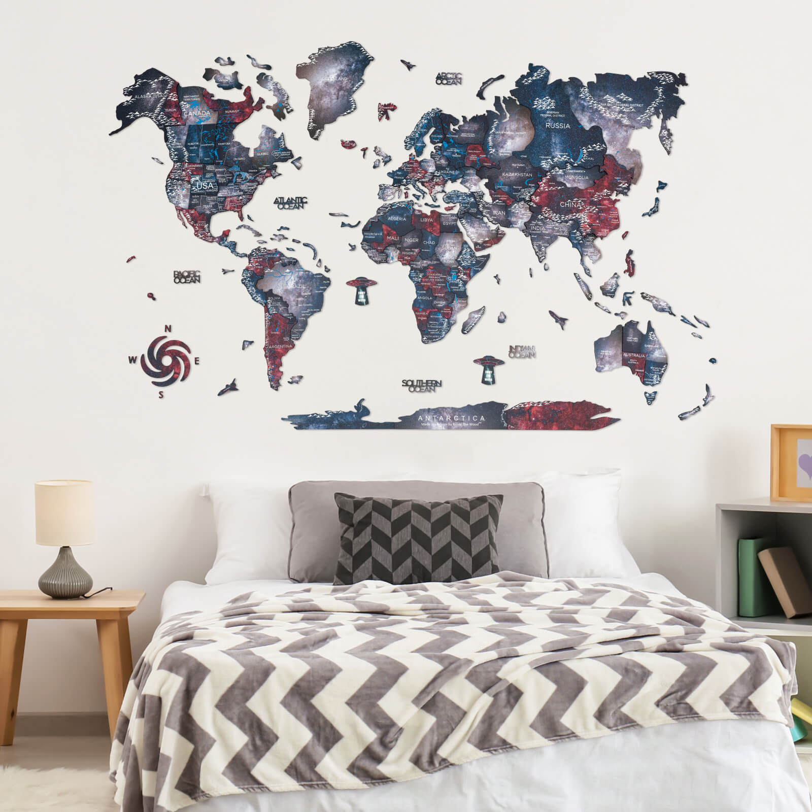 colored world map