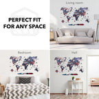 wooden colored world map