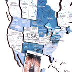 3D colored world map