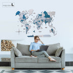 aqua colored world map