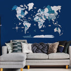 aqua colored world map