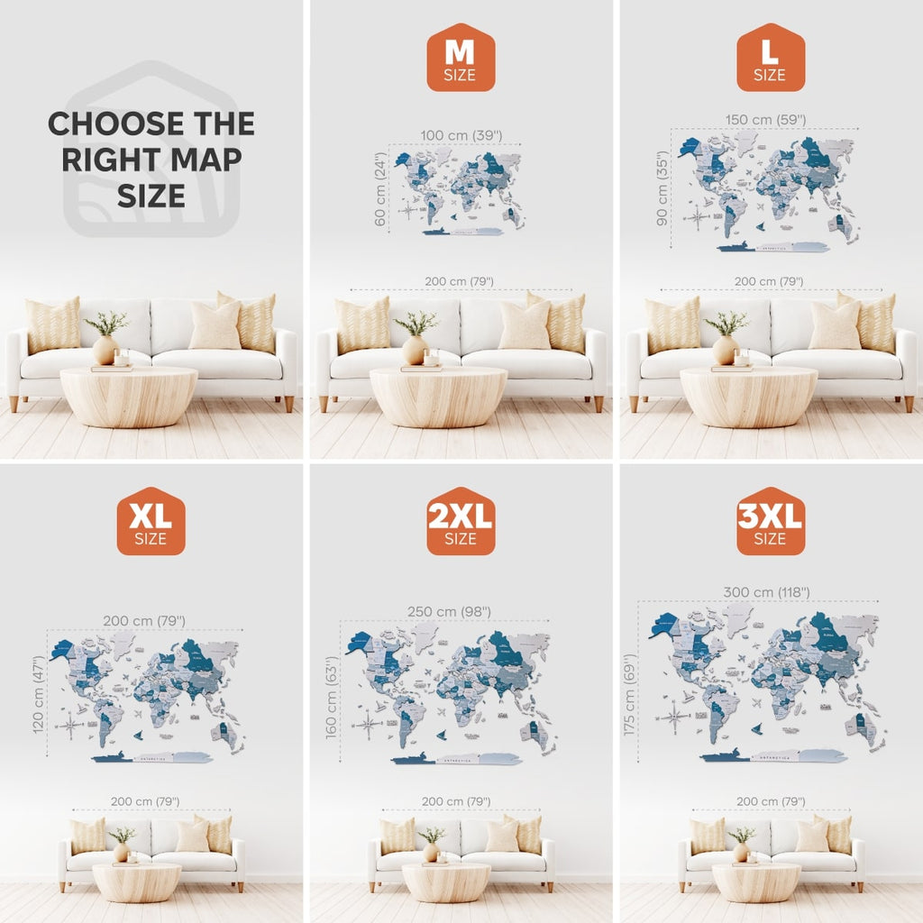 aqua colored world map