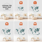 3d colored world map
