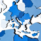3D colored world map