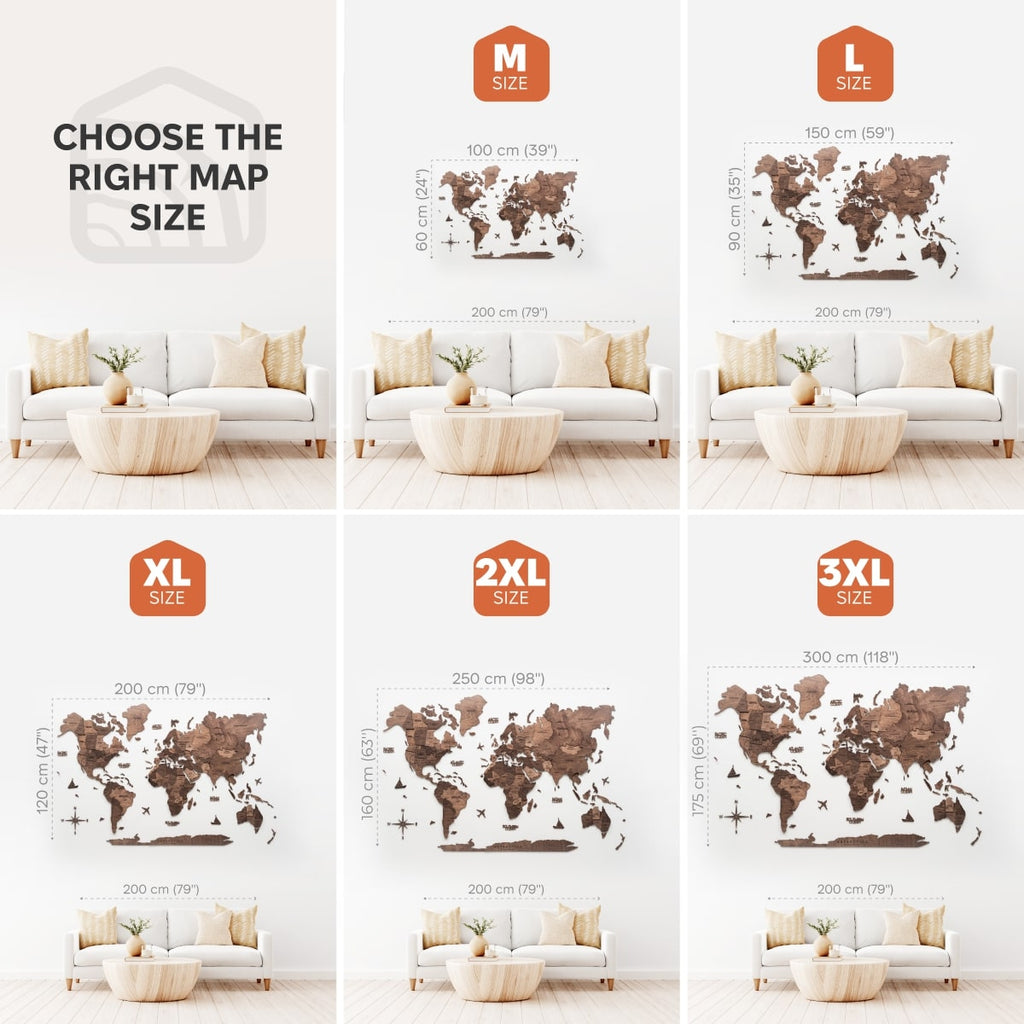 wooden map