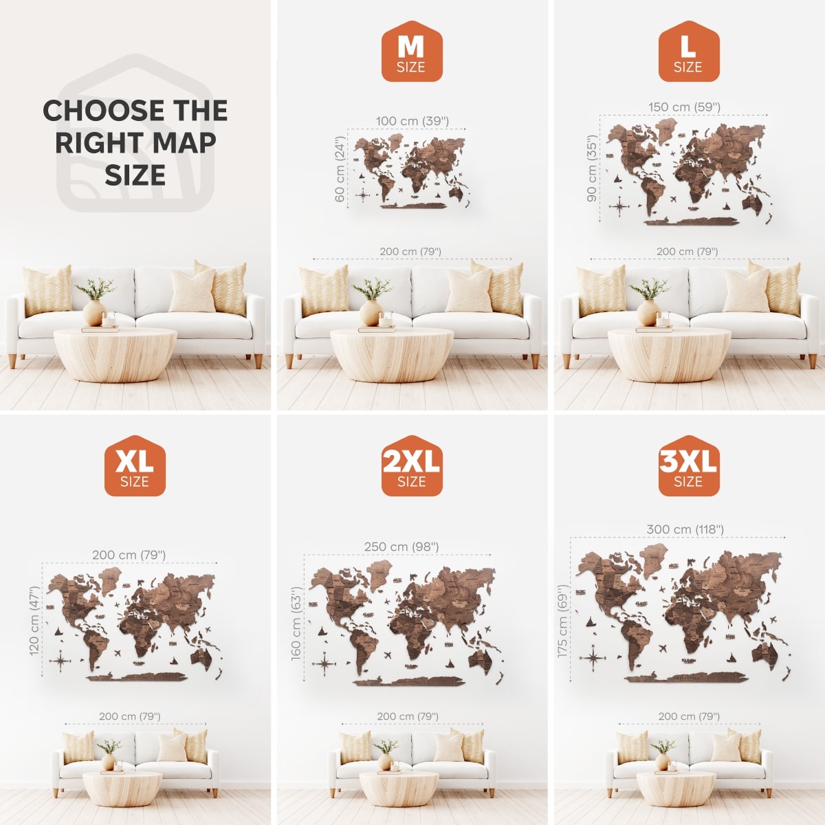 wooden map