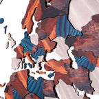 wooden map 3d wall decor