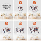 3d wooden map wall decor
