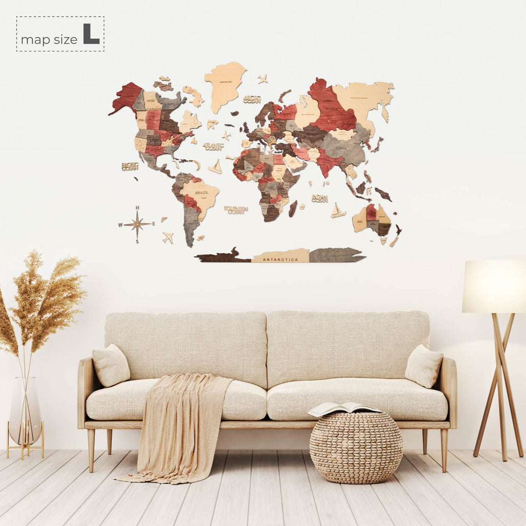 fusion wooden map