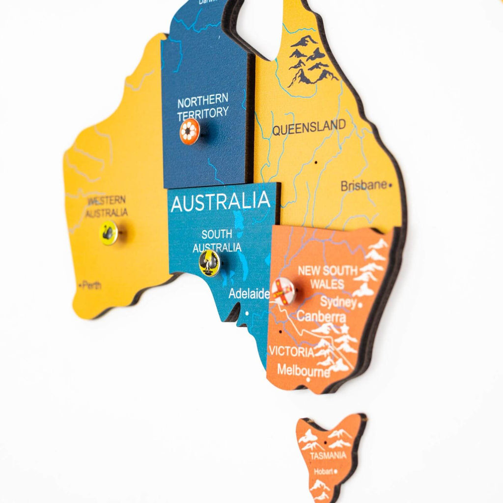 3D colored world map