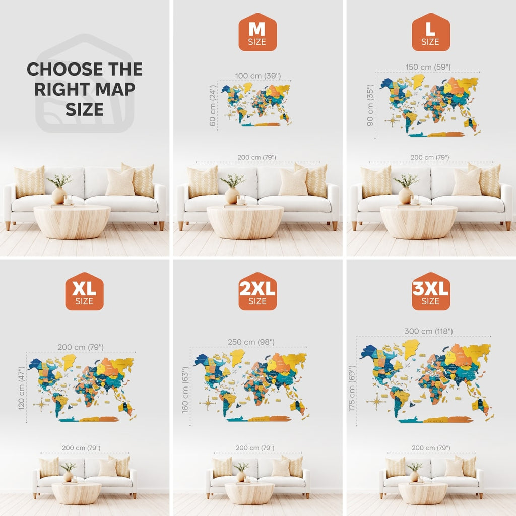 map of the world in color