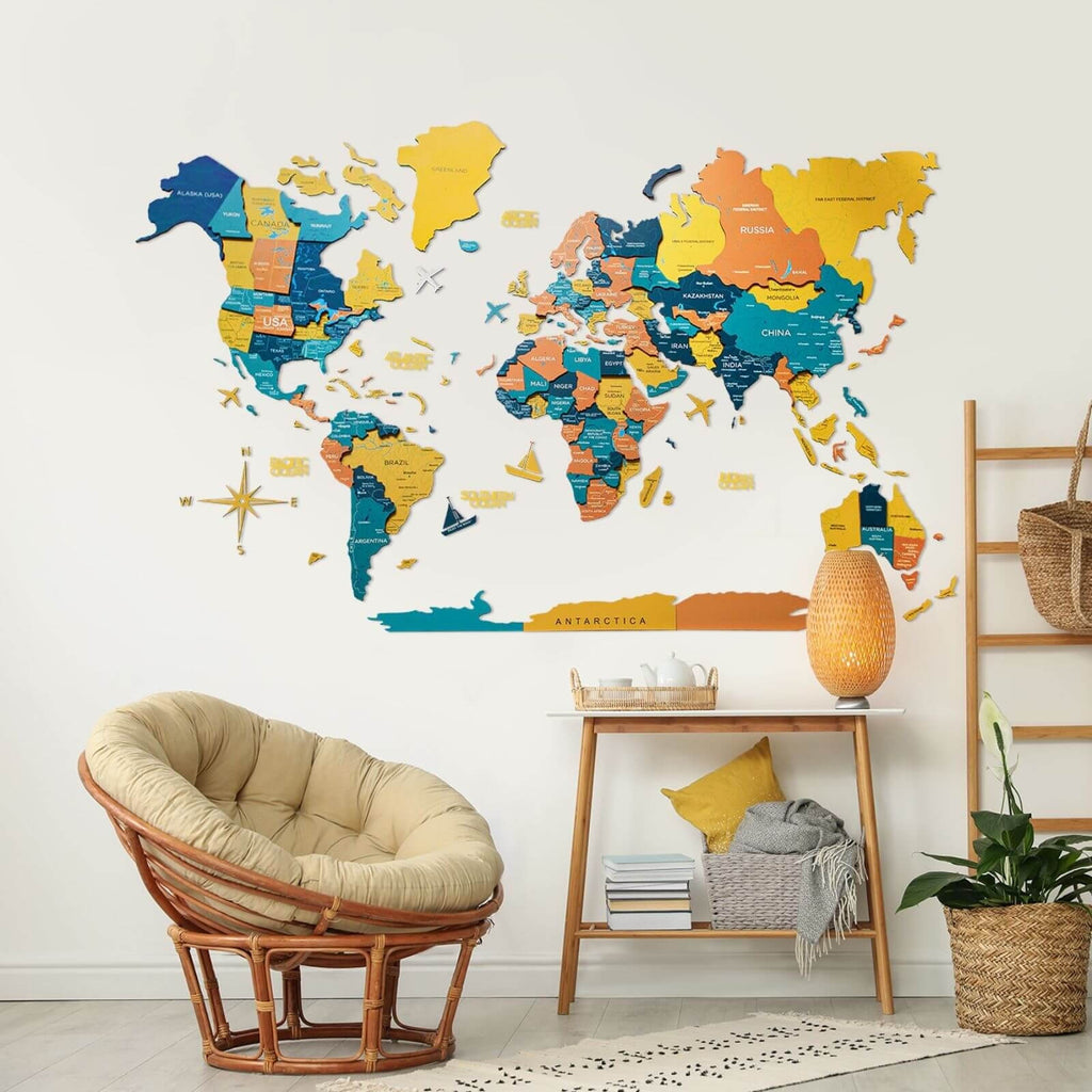 colorful 3d wall art