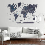 wooden wall 3D map
