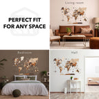 3d world map multicolor