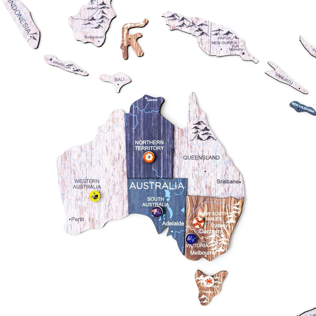 3D colored world map _for wall