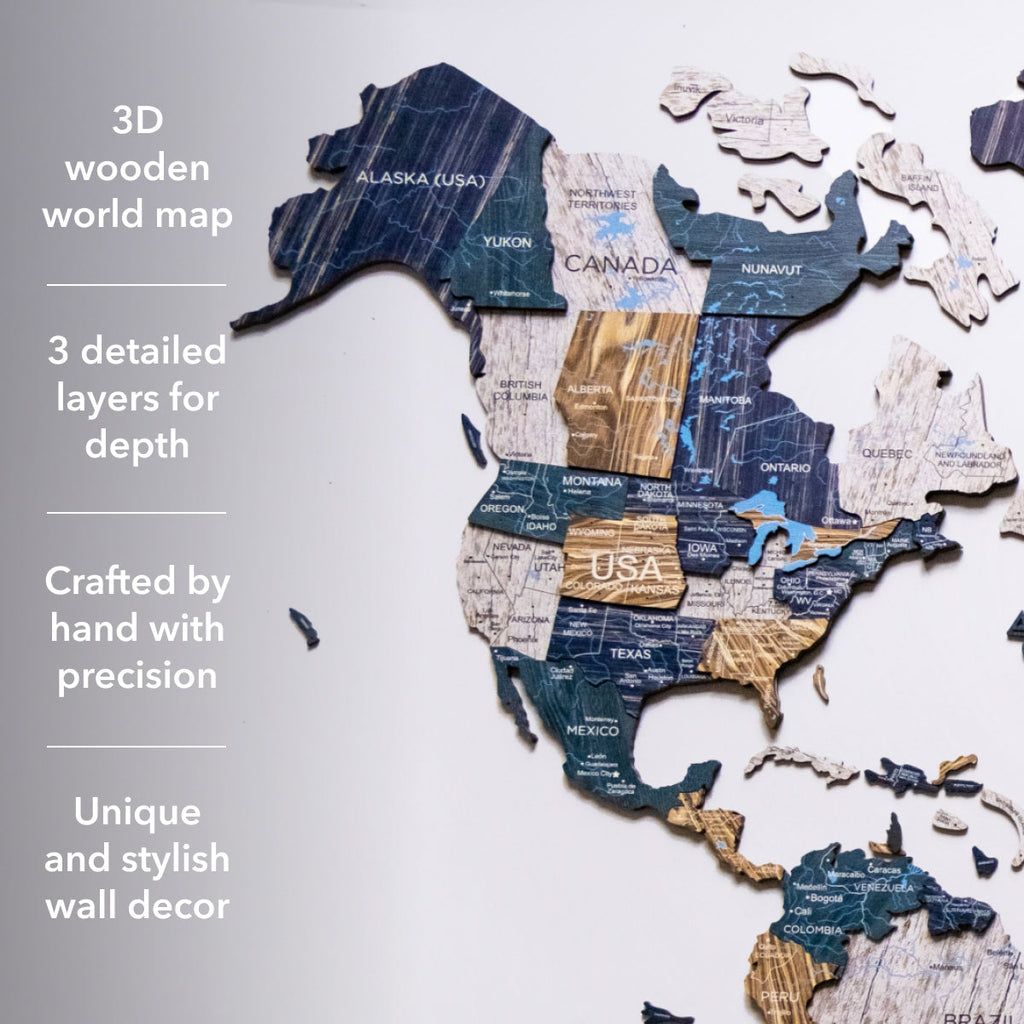 world map wall decor magnet