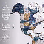 world map wall decor magnet