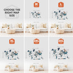 3D colored world map _for wall