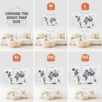 wooden wall 3D map